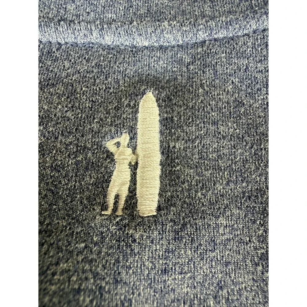 Johnnie O Prep Performance Mens XL Blue Heathered Quarter Zip Golf Casual